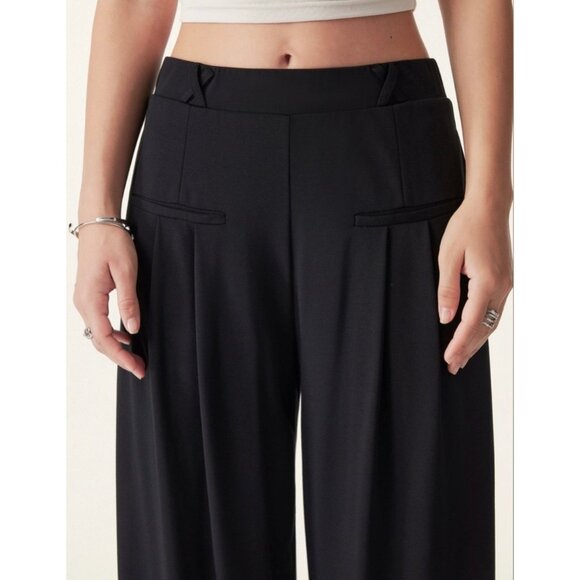 NWT OGL Ponte-De-Roma Drapey Bamboo Mid Rise Wide Leg Trouser Size Small - Picture 11 of 13